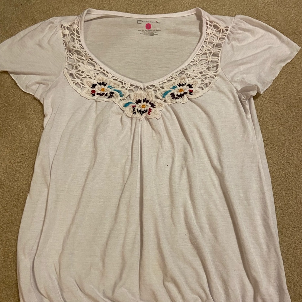 White crochet shirt
